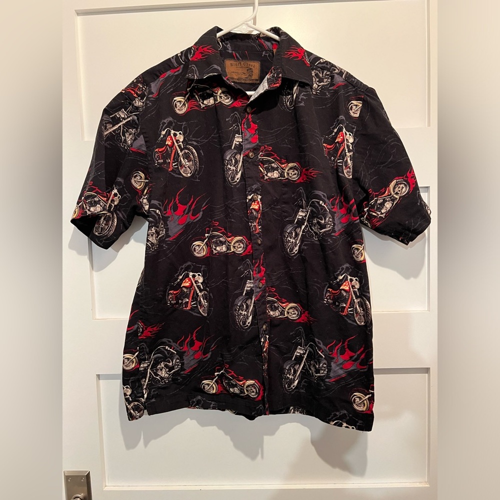 Shirt motorcycle button up size medium